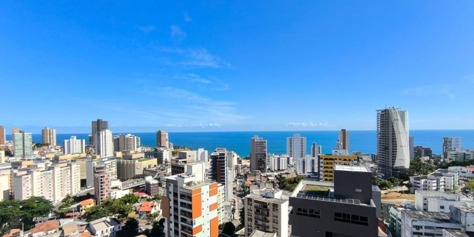 Lindo Studio Vista Mar Na Barra Com Piscina No Rooftop Do Edf, Proximo Ao Porto Da Barra Salvador Buitenkant foto